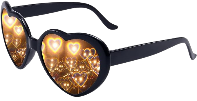 Heart Shape Special Effects Sun Glasses