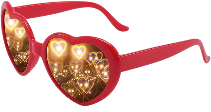 Heart Shape Special Effects Sun Glasses